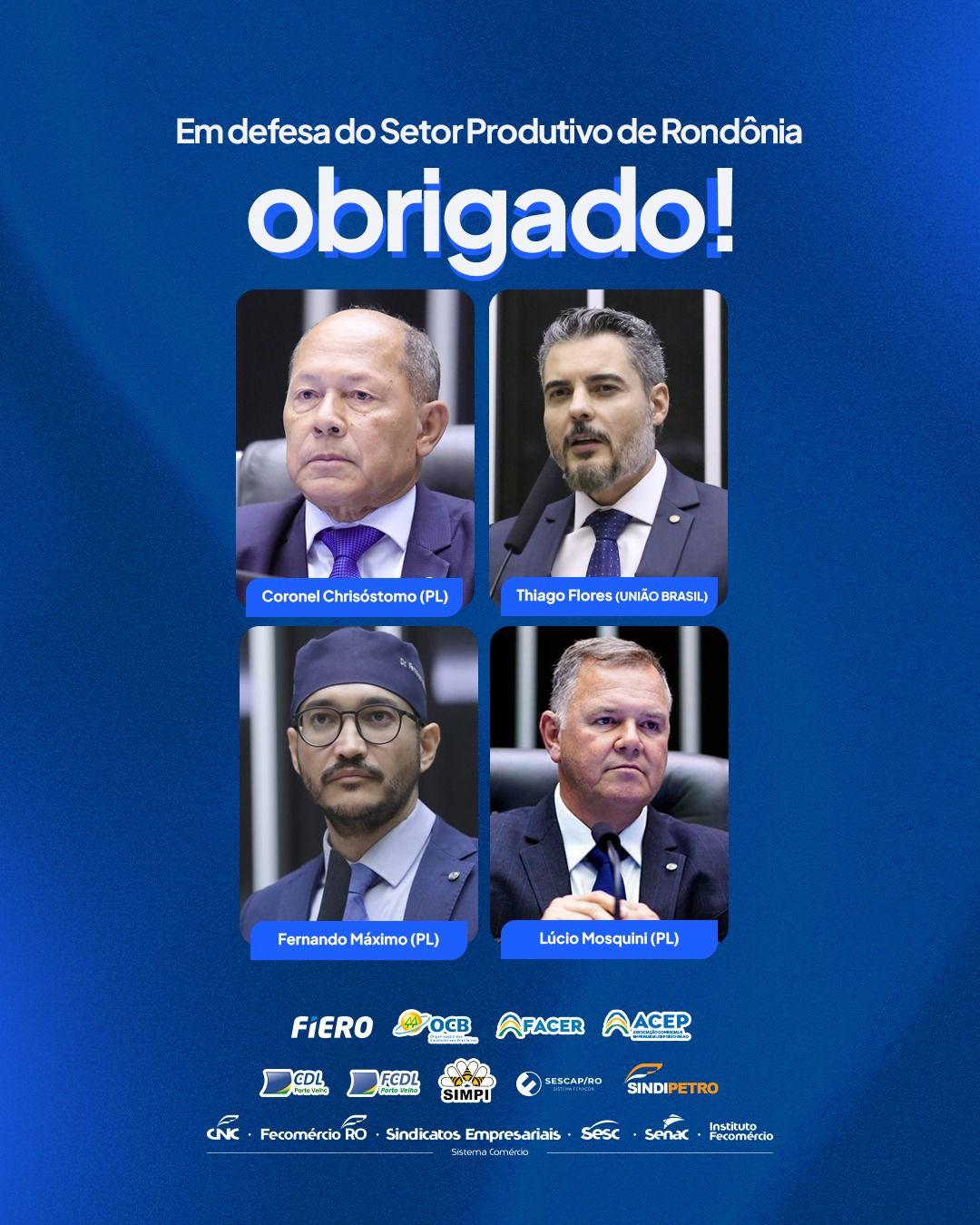 Bancada de Rondônia recebe apoio de entidades empresariais por posição contra mudança na escala 6x1