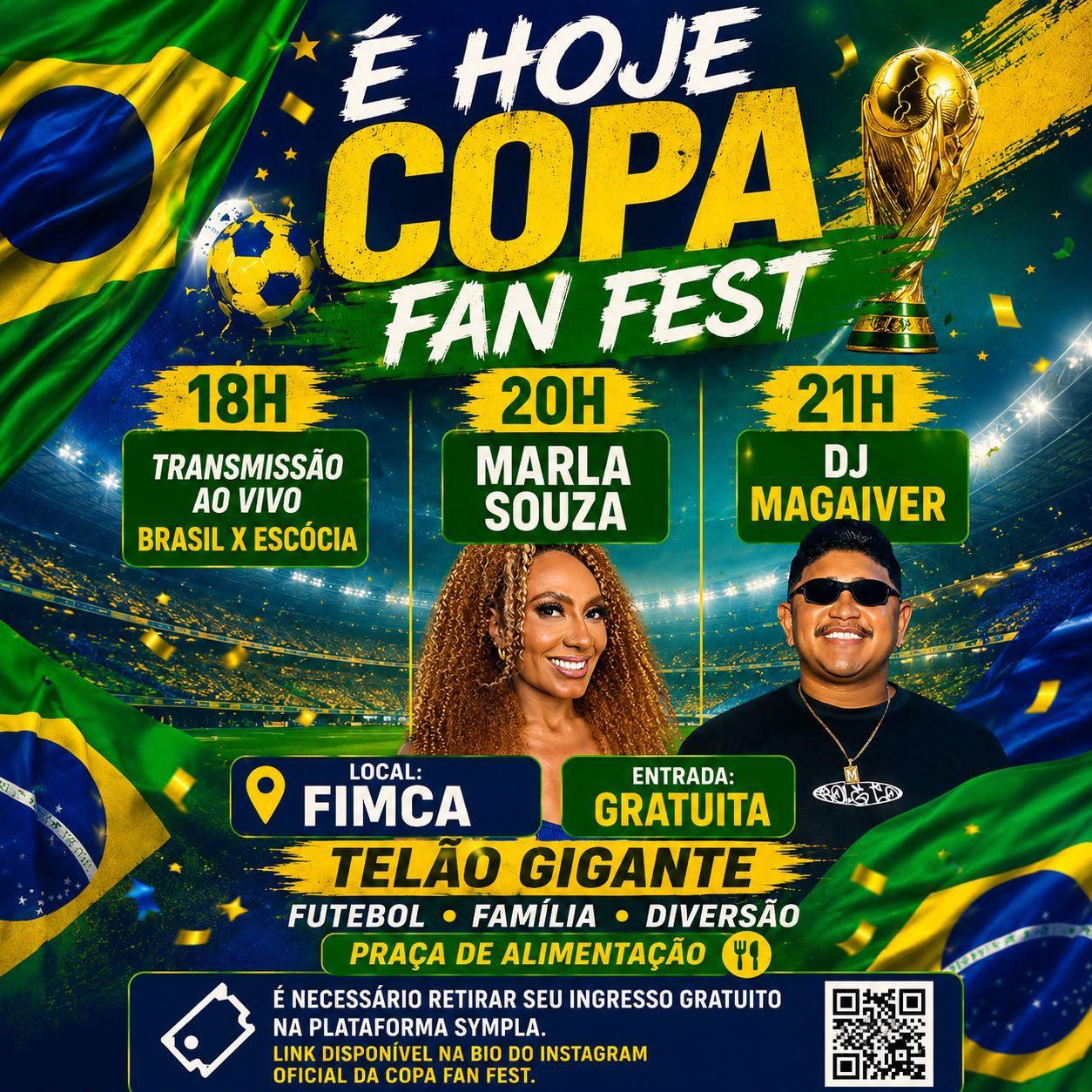 É Hoje: Copa Fan Fest recebe torcedores para Brasil x Escócia em Porto Velho