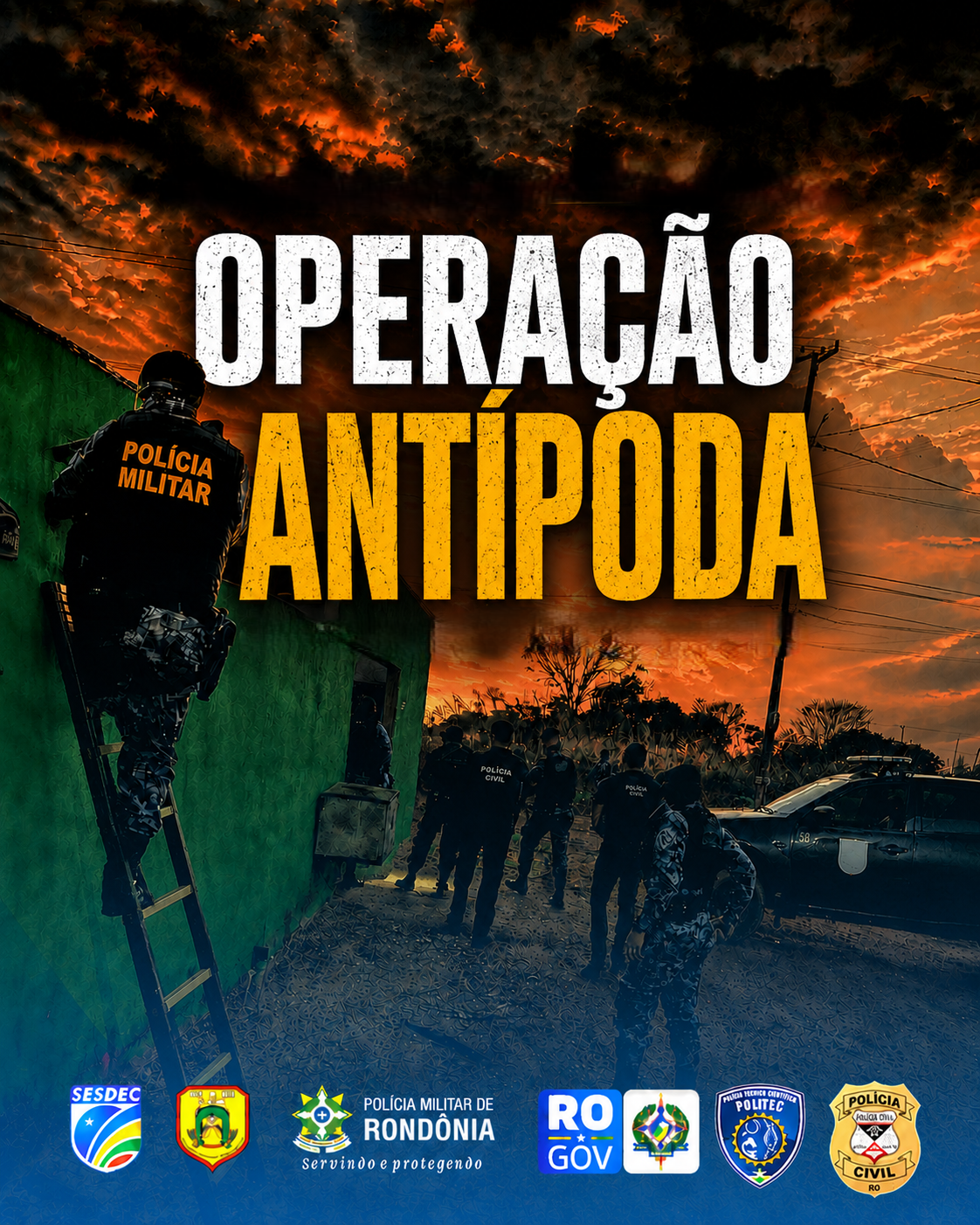 OPERAÇÃO ANTÍPODA – AÇÃO CONJUNTA DE FORÇAS DE SEGURANÇA APREENDE ARMAS E DROGAS EM VILHENA E REGIÃO