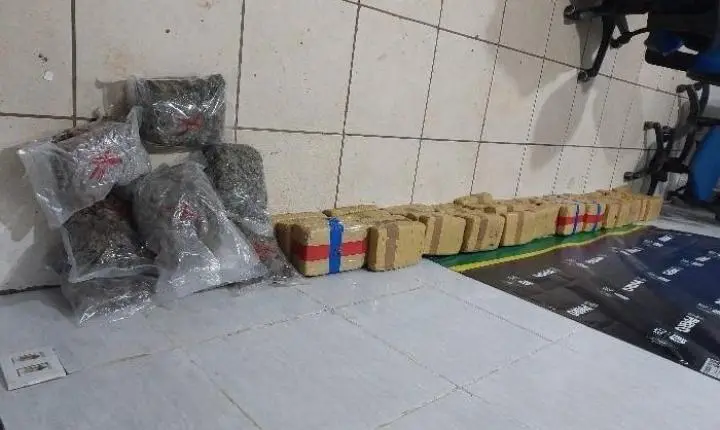Polícia Militar apreende cerca de 70 quilos de drogas em Porto Velho, neste domingo
